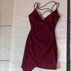Burgundy dress